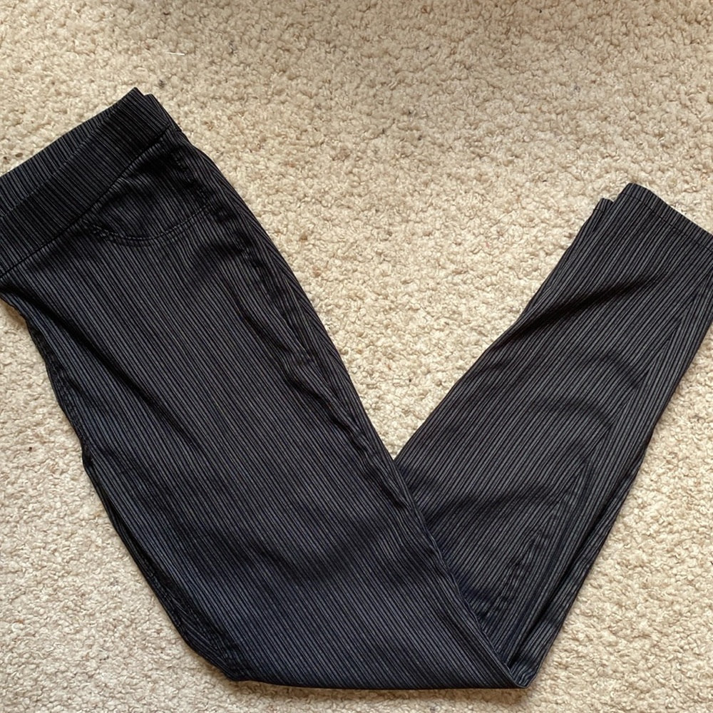 Zac & Rachel Black Ribbed Wide-Leg Pants